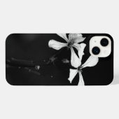 floral noir et blanc minimal (Verso Horizontal)