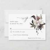 Floral noir et blanc no Repas RSVP 3 (Devant)