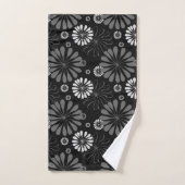 Floral noir et blanc rétro (Serviette à main)