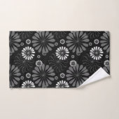 Floral noir et blanc rétro (Serviette à main)