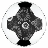 Floral noir et blanc rétro (Devant)