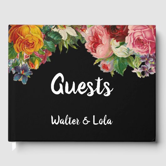 Floral Noir Gastenboek (Voorkant)