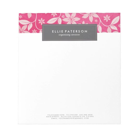  Floral Note Pad Notitieblok (Voorkant)