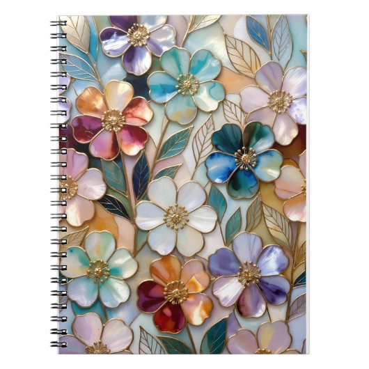 Floral Notebook Spiral Notes Journal Aesthetic (Devant)