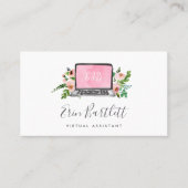 Floral notebook | Virtual Assistant Visitekaartje (Voorkant)