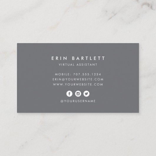 Floral notebook | Virtual Assistant Visitekaartje (Achterkant)