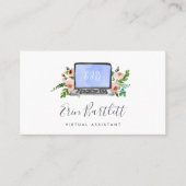 Floral notebook | Virtual Assistant Visitekaartje (Voorkant)