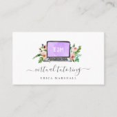 Floral notebook | Virtuele testbak | Extern leren Visitekaartje (Voorkant)