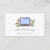 Floral notebook | Virtuele testbak | Extern leren Visitekaartje (Voorkant)