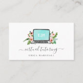 Floral notebook | Virtuele testbak | Extern leren Visitekaartje (Voorkant)