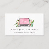 Floral notebook | Virtuele testbak | Extern leren Visitekaartje (Voorkant)