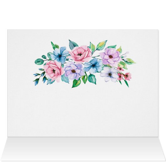  Floral Notecard (Binnen Horizontaal (Boven))