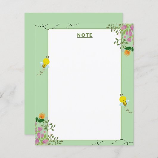 Floral Notepad (Voorkant / Achterkant)