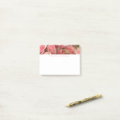 Floral Notes, roze rozen, jouw naam toevoegen Post-it® Notes (Op bureau)