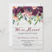 Floral Nous avons déménagé | Nouveau Faire-part d' (Devant)