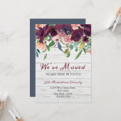 Floral Nous avons déménagé | Nouveau Faire-part d' (Devant/Arrière en situation)