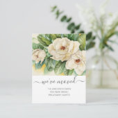 Floral Nouvelle adresse Magnolia Moving Faire-part (Debout devant)