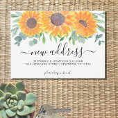 Floral Nouvelle adresse Moving Faire-part