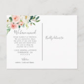 Floral Nouvelle Maison | Carte postale Faire-part  (Dos)