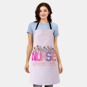 Floral Nurse Schort (Gedragen)