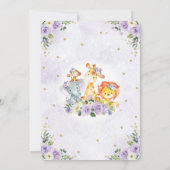 Floral Oerwoud Safari Wild Party Animals Verjaarda Kaart (Achterkant)