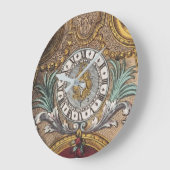 Floral Old Clock Decor Roman Numerals Grote Klok (Hoek)