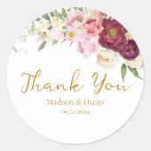 FLORAL Omhelzing Huwelijk Label (Voorkant)