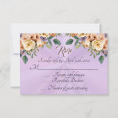 Floral on Lavender Quinceanera RSVP (Devant)