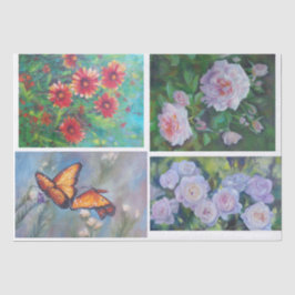 Floral ontkoppeling tissuepapier