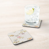 Floral ontwerp van anjers en rozen voor zijde bier onderzetter (Rechterzijde)