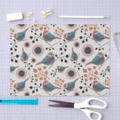 Floral ontwerp van de vogelpest en de berry tissuepapier (Craft)