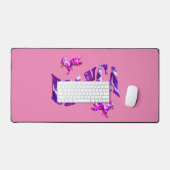 Floral ontworpen Bianca naam, bureau mat (Keyboard & Muis)