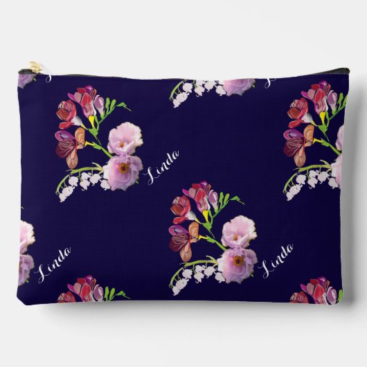 Floral op blauw etui (Voorkant)