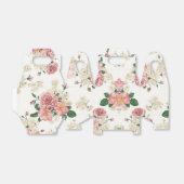  Floral op wit Bedankdoosjes (Uitgevouwen)