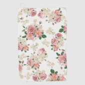 Floral op wit Golfhanddoek (Voorkant)