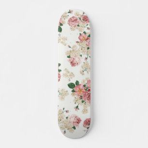  Floral op wit Skateboard