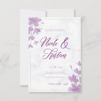 Floral Opslagdatum RSVP Kaartje