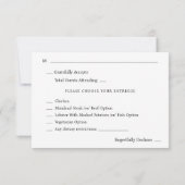 Floral or orange et jaune avec carte RSVP-2G (Dos)