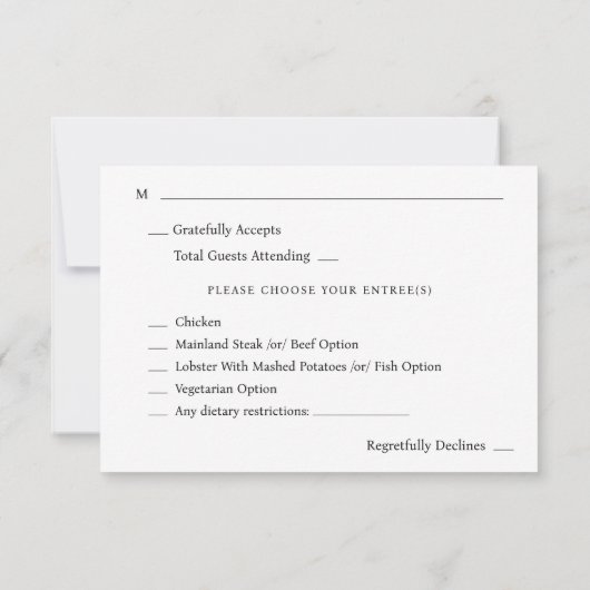 Floral or orange et jaune avec carte RSVP-2G (Dos)