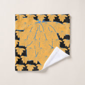 Floral Or sur noir (Gant de toilette)