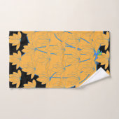 Floral Or sur noir (Serviette à main)