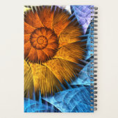 Floral Orange Bleu Jaune Art Abstrait (Dos)