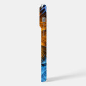 Floral Orange Bleu Jaune Art Abstrait (Côté gauche)