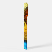 Floral Orange Bleu Jaune Art Abstrait (Côté droit)