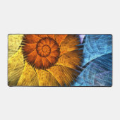 Floral Orange Bleu Jaune Art Abstrait (Recto)