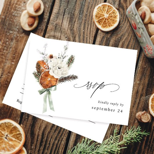 Floral orange et blanc w Repas RSVP