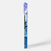 Floral Oranje Geel Blauw Abstracte Kunst Case-Mate iPhone Case (Achterkant / Links)