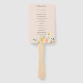 Floral Oranje herfst Pumpkin Wedding Programme Handwaaier (Achterkant)