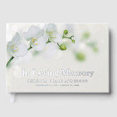 Floral Orchid Funeral Memorial Livre d'invité (Recto)