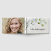 Floral Orchid Funeral Memorial Livre d'invité (Complet)